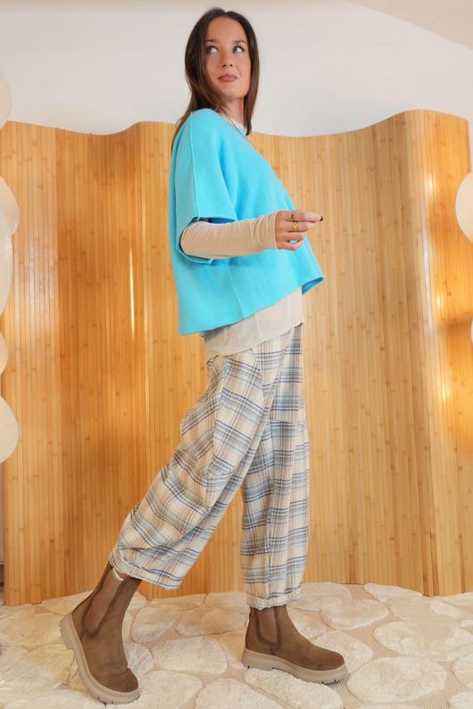 Conrad Layer Knit Capri Blue